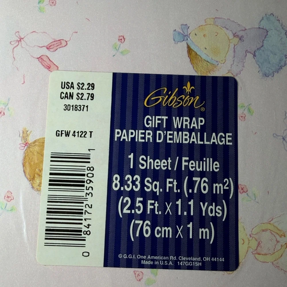 5/$25 VINTAGE Birthday Wrapping Paper Ballerina Girl